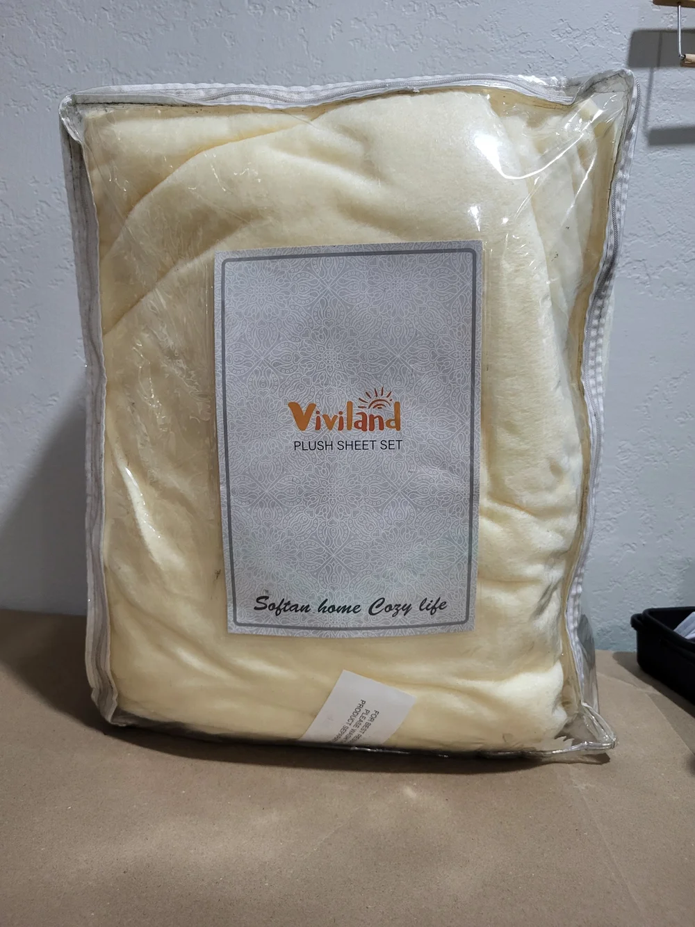 Cream Plush Sheet Set - Soft Cozy Bedding